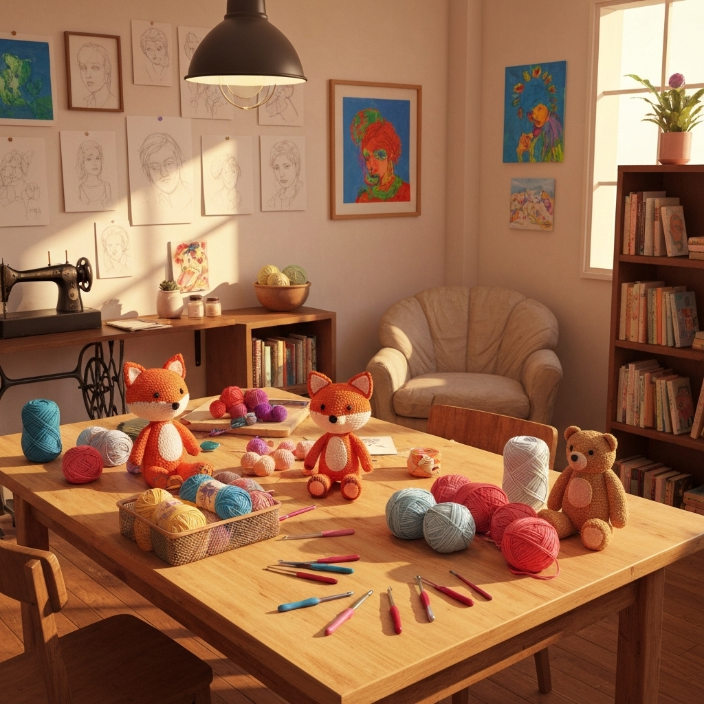 Artist's magical studio